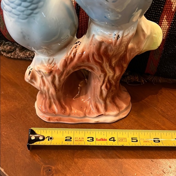 Vintage Blue and White Parakeet Ceramic Figurine - Picture 3 of 7